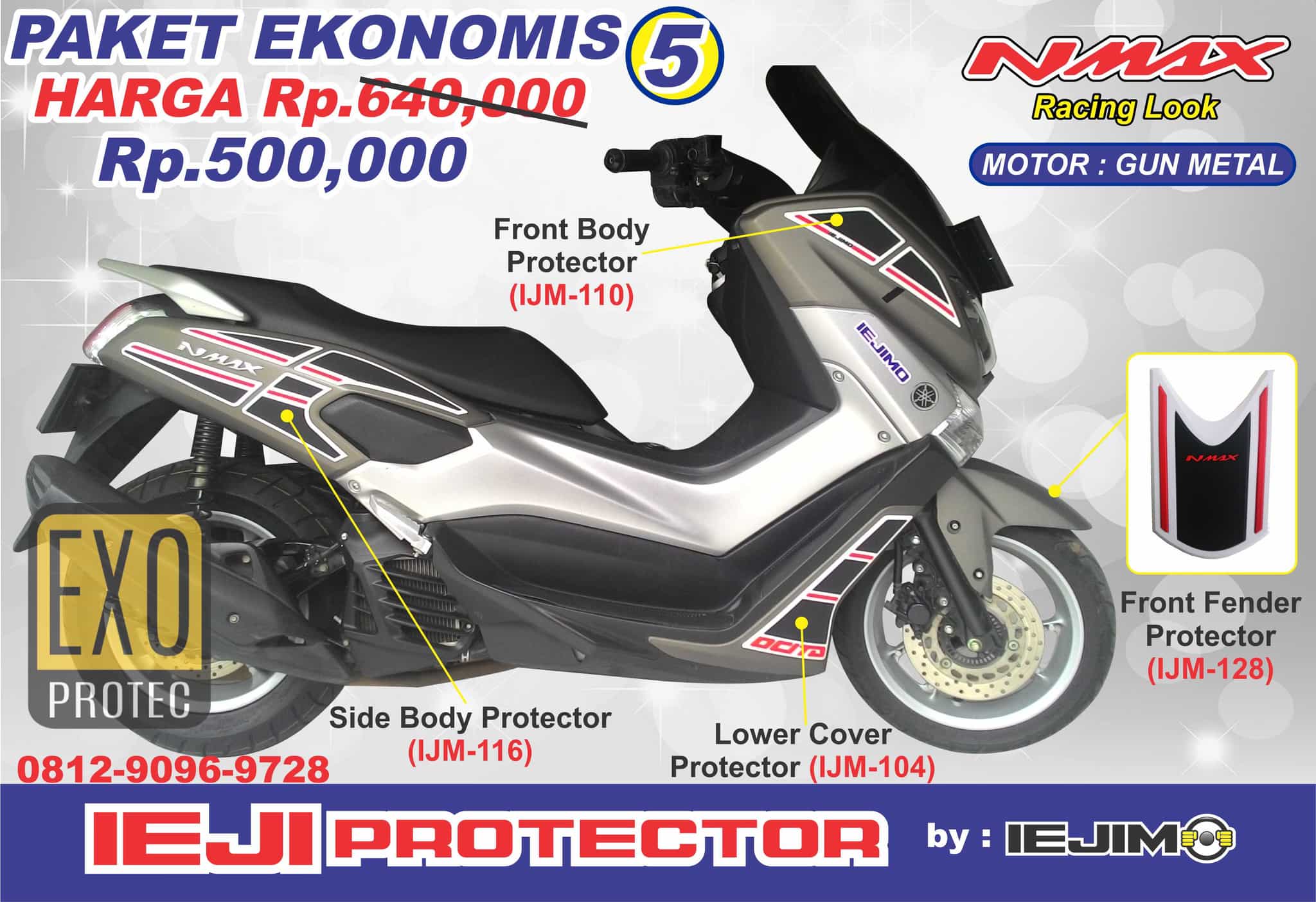 Jual AKSESORIS NMAX BODY PROTECTOR NMAX PAKET EKONOMIS 3