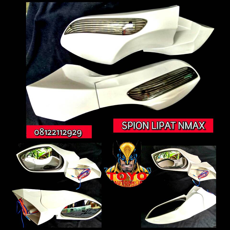 Jual SPION LIPAT LED YAMAHA NMAX WHITE TOYO AUTO SHOP Tokopedia