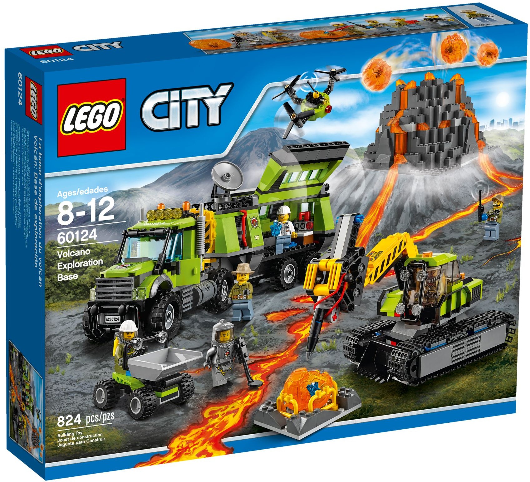 Jual Lego 60124 City Volcano Exploration Base Excavator Drone