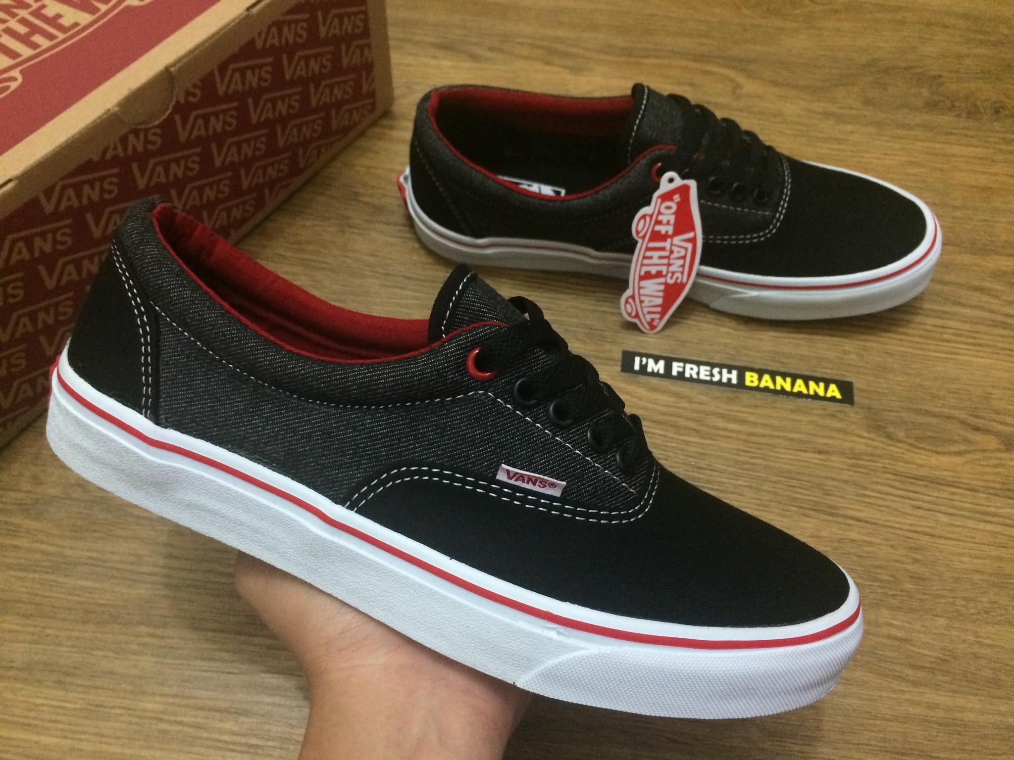 Harga Jual Sepatu Vans Autentik Sepatu Vans Authentic Hitam Jual Sepatu Vans Era Pro BLack Grey Red Denim DT Premium Hitam