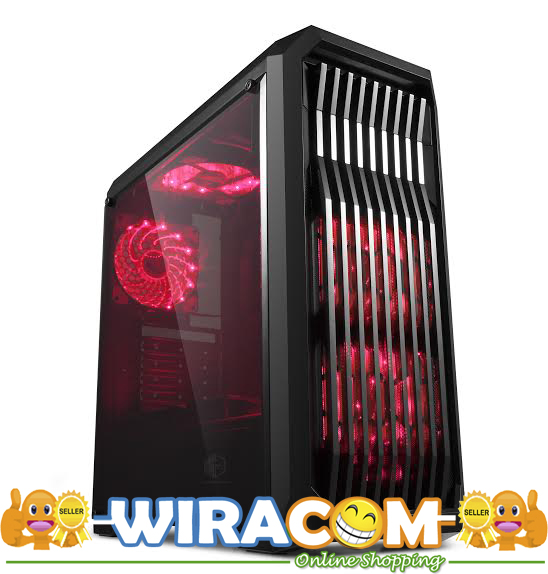 Jual CUBE GAMING JEZEN BLACK Full Acrylic Window 12CM cube gaming jezen black full acrylic window 12cm red led fan