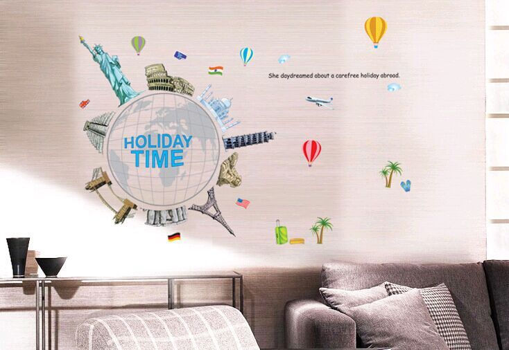 jual holiday time - jm7260 - 60x90 wall sticker / stiker dinding