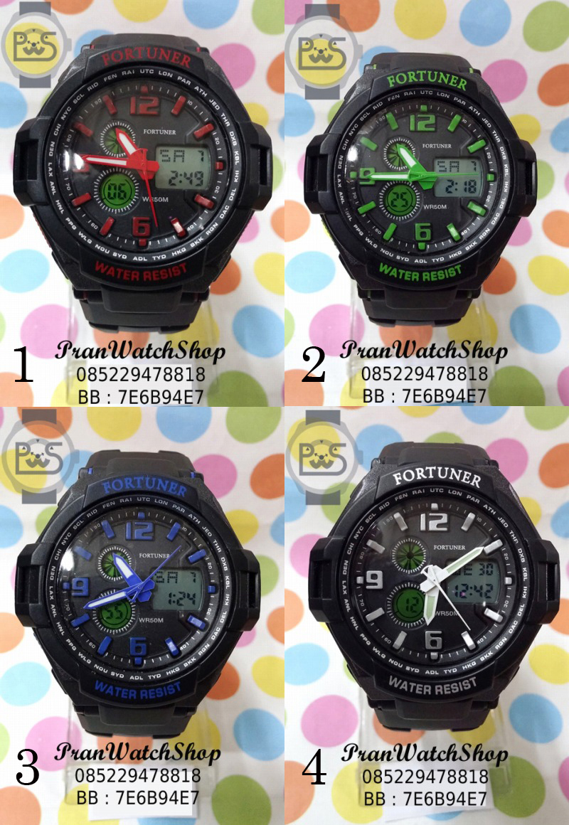 jual jam tangan fortuner analog digital ad 1302 original jual jam tangan fortuner analog digital ad 1302 original