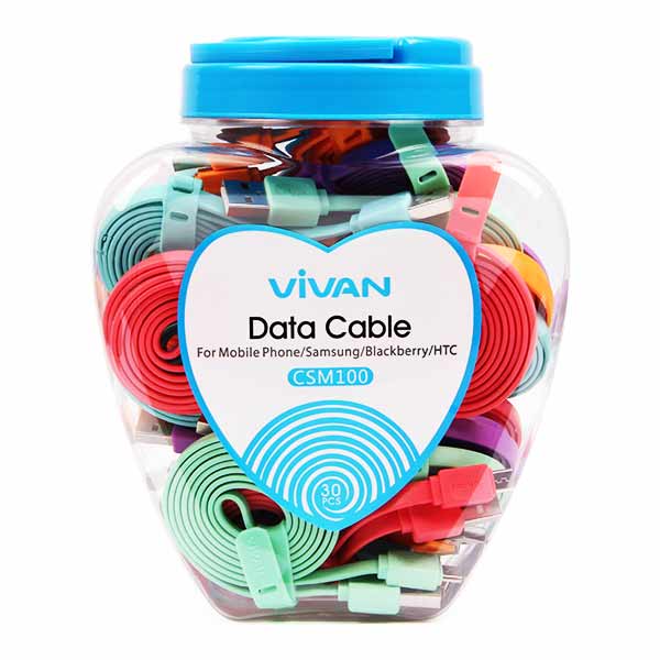 jual vivan csm100 1m micro data cable for android colorful jual vivan csm100 1m micro data cable for android colorful