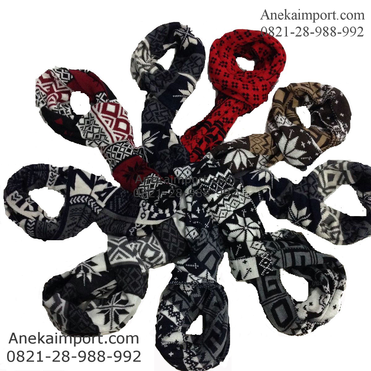 jual syal musim dingin scarf unisex bermotif longjohn jual syal musim dingin scarf unisex bermotif longjohn