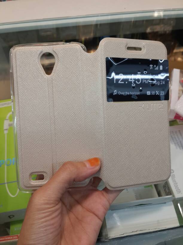Jual Leather Flip Case Vivo Y21 .