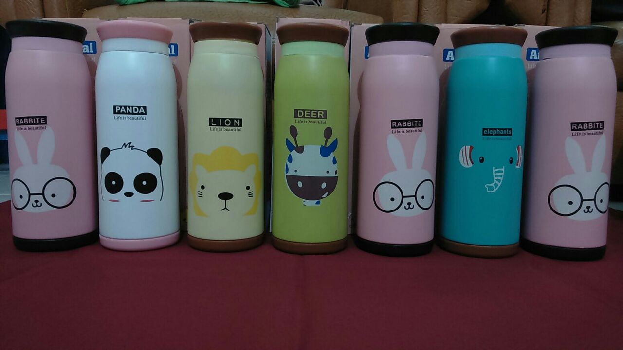 jual termos karakter animal 500ml botol lucu bunga jual termos karakter animal 500ml botol lucu bunga