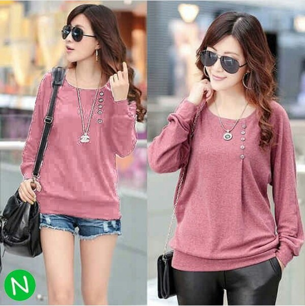 jual blouse kaos atasan wanita lengan panjang bahan spandek di jual blouse kaos atasan wanita lengan panjang bahan spandek di