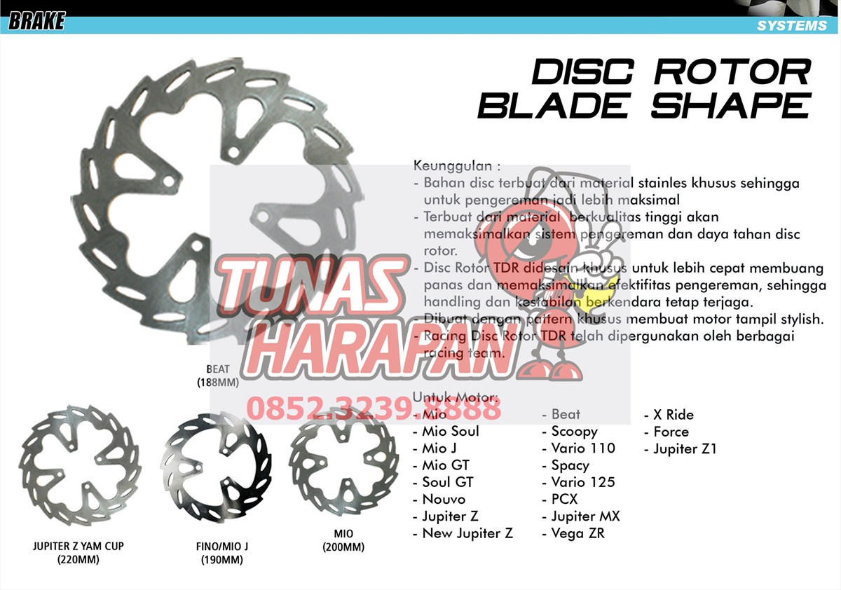 jual piringan cakram rotor disc tdr mio j mio gt soul gt 190mm standar vari thm di jual piringan cakram rotor disc tdr mio j mio gt soul gt 190mm standar vari thm di
