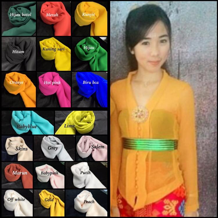 jual kain kebaya sifon crepe polos govinda shop jual kain kebaya sifon crepe polos govinda shop