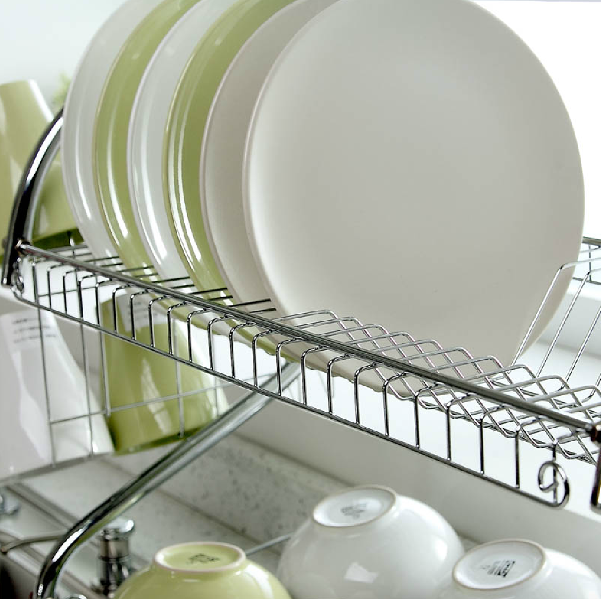 Jual Dish Rack 2 Tier Stainless Steel Dish Drainer Rak Piring 2 Jual Dish Rack 2 Tier Stainless Steel Dish Drainer Rak Piring 2
