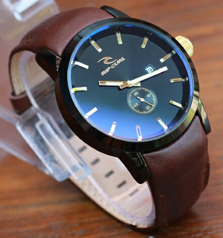 Jam Tangan Pria Ripcurl Detroit Chrono Leather Casual Watch Keren