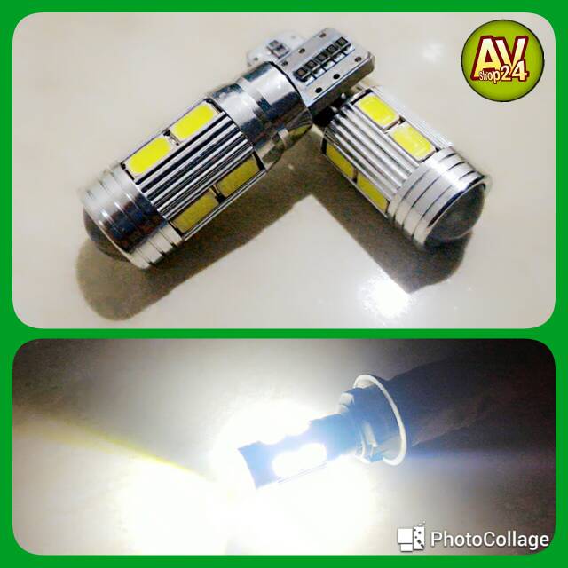 Harga LED SENJA T10 10SMD 5630 LENS METAL SOCKET