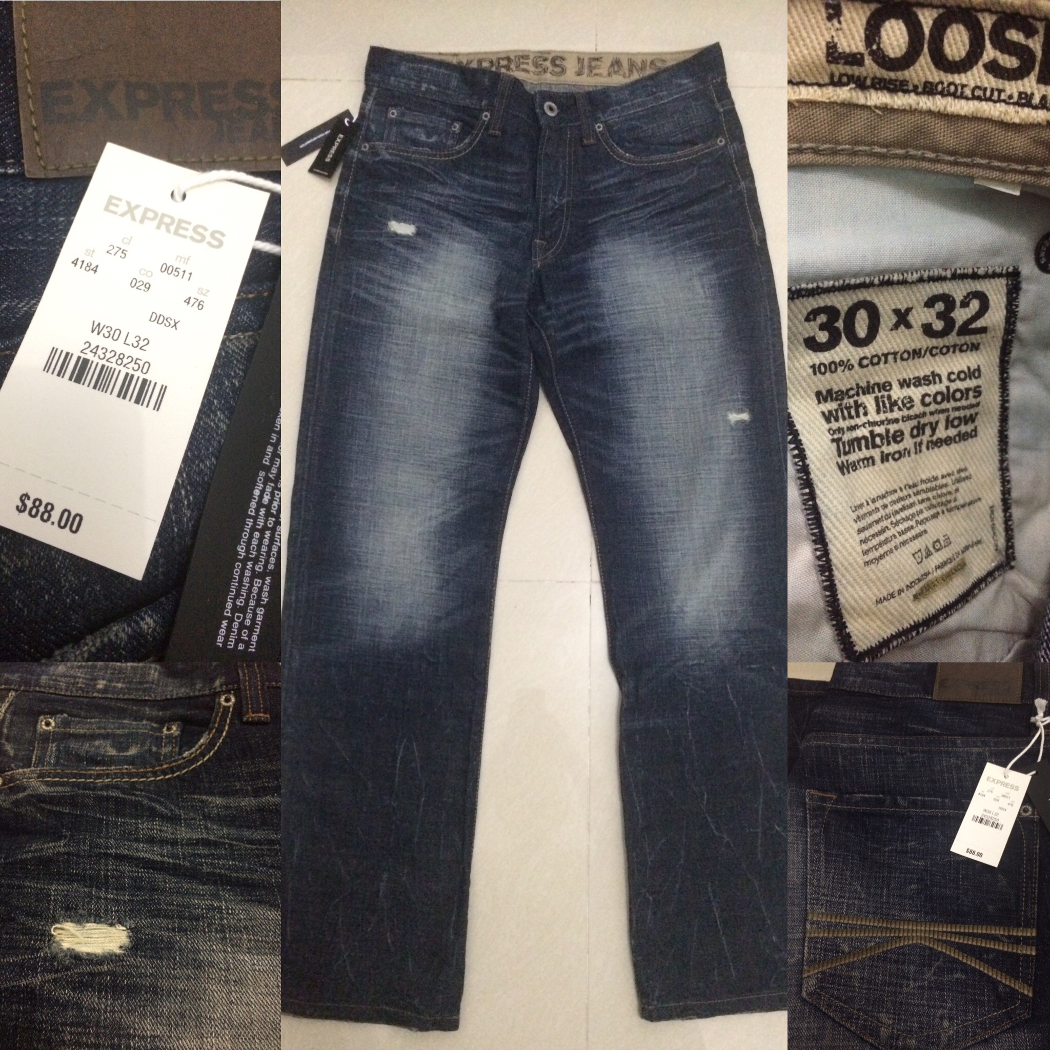 An Celana Jeans Pria Dark Blue Daftar Harga Terbaru dan Terupdate Jual Celana Jeans Express Washed Dark Blue Denim Low Rise Boot Cut Original OTOMO Store