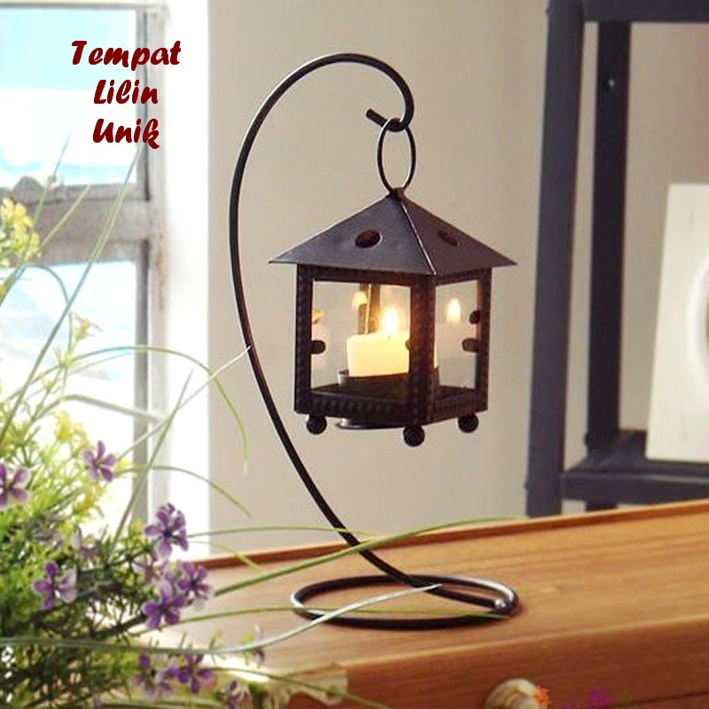 Dekorasi Tempat Lilin Model gantung (COTTAGE) 1 set Gantungan
