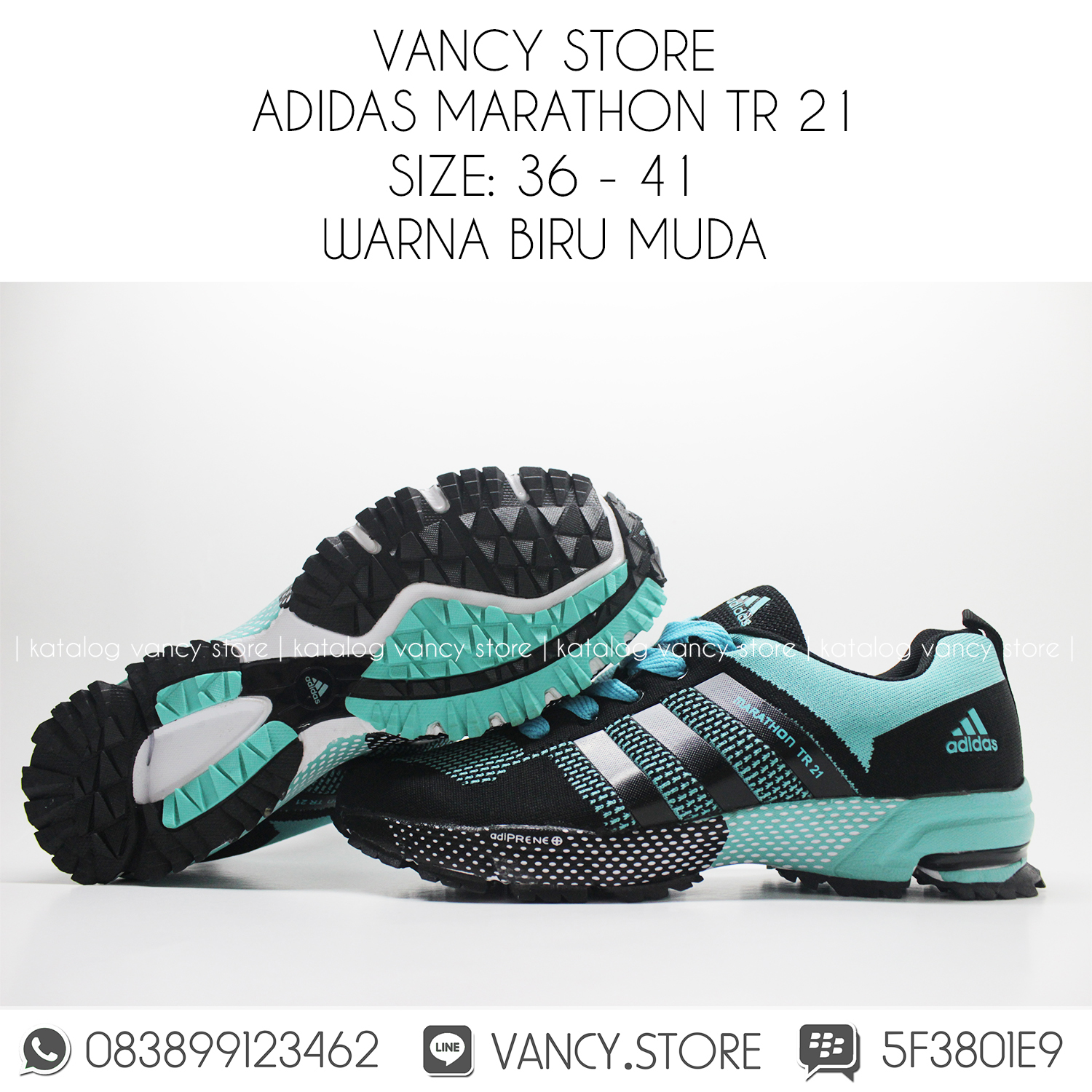 Jual SEPATU ADIDAS MARATHON TR21 BIRU HITAM GRADE ORIGINAL Jual SEPATU ADIDAS MARATHON TR21 BIRU HITAM GRADE ORIGINAL VancyStore