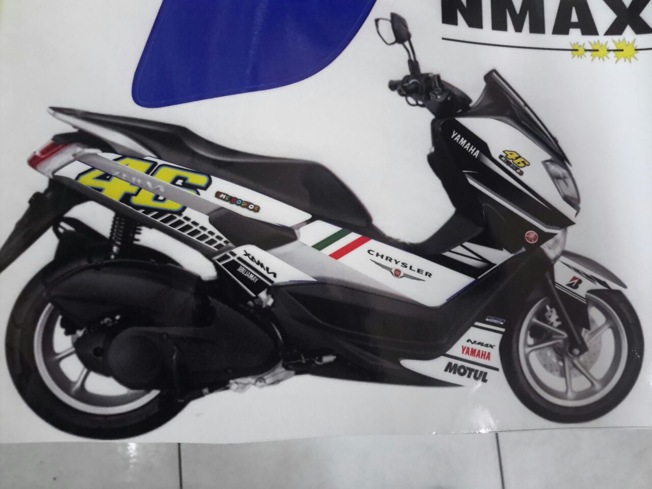 Jual Sticker Stiker Wrapping Full Body NMax Bakulan Ae