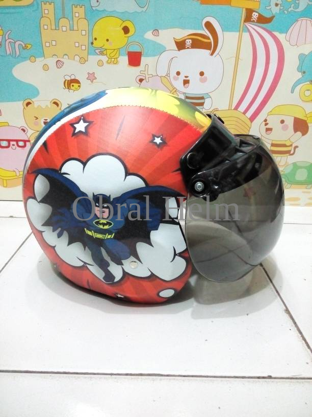 jual helm anak retro lucu model spt bogo batman ylqe di jual helm anak retro lucu model spt bogo batman ylqe di
