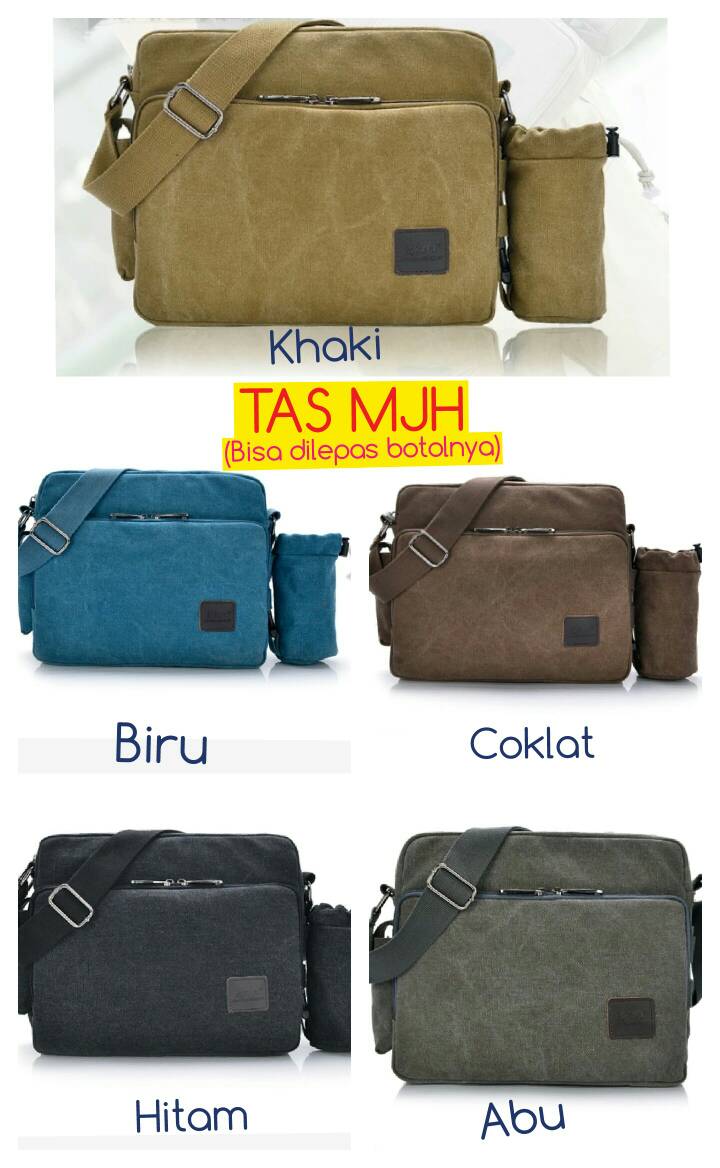 jual tas selempang kanvas mjh tempat bottle yeakh jual tas selempang kanvas mjh tempat bottle yeakh
