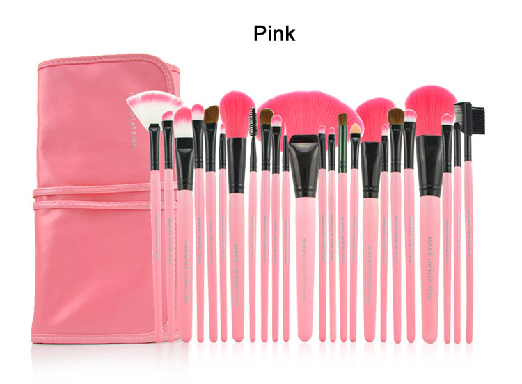 jual kuas dompet pink make up for you brush set isi 24pc jual kuas dompet pink make up for you brush set isi 24pc