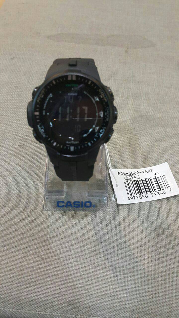 jual jam casio original protrek prw 3000 1a fullblack jual jam casio original protrek prw 3000 1a fullblack