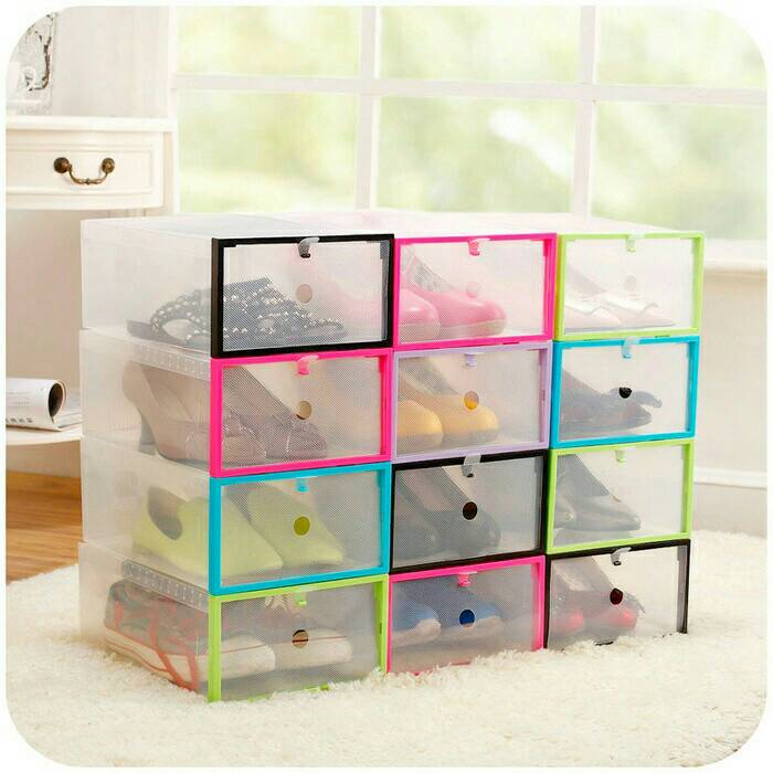 Baru New Shoes Box (Kotak untuk tempat sepatu dan sandal)