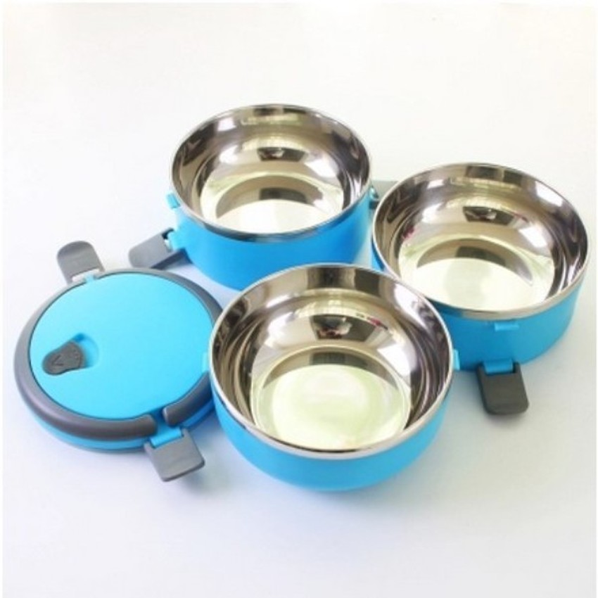 Jual Misson Eco Lunch Box Stainless Steel Rantang 3 Susun Biru .