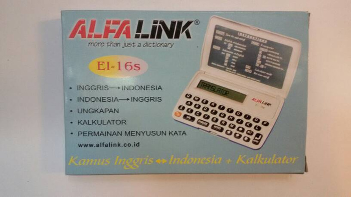 Kamus Elektronik Bahasa Inggris  Kalkulator DIgital Alfalink EI-16S