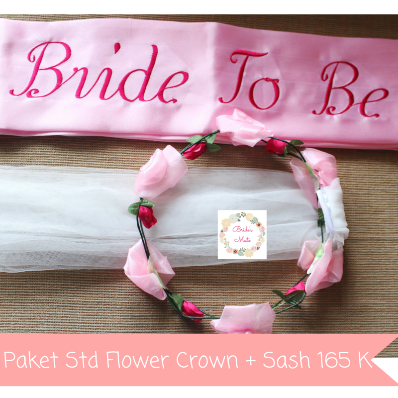 Jual Paket Bridal Shower Selempang Custom & Standard Flower Crown Bridesmate Tokopedia .