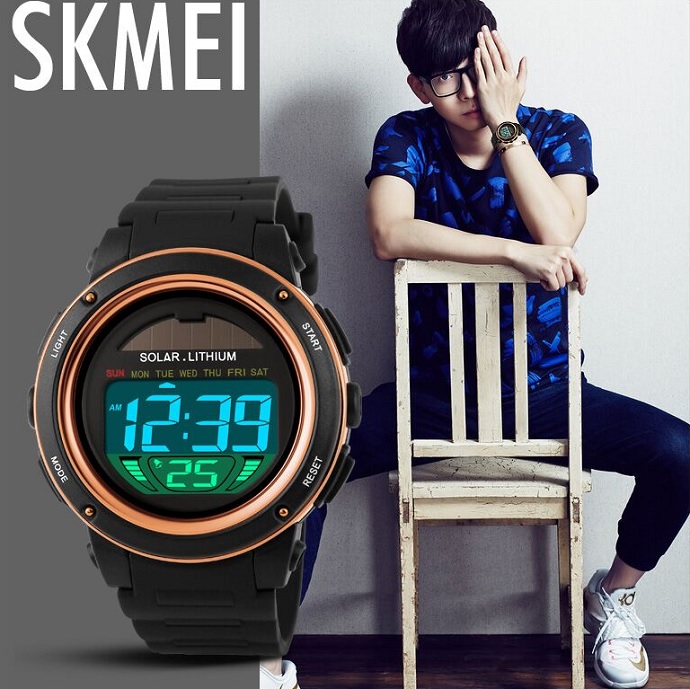 ... Rubber Strap Watch Water Resistant 50m Jam Tangan Kasual Pria AD1155 Hitam. Source · Jual Jam Tangan Pria Original Skmei SOLAR Anti Air jarum ...