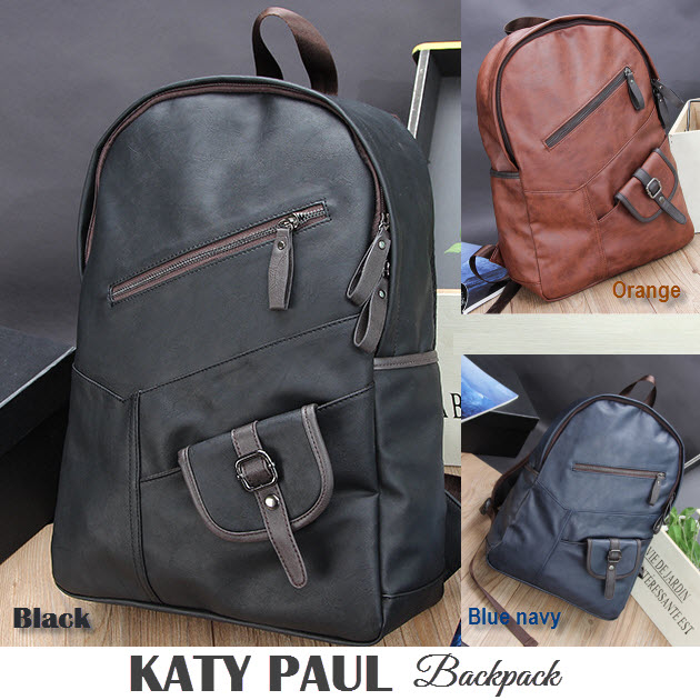 BB2060 Backpack Tas Ransel Kulit Pria Wanita Katy Paul Tas Sekolah