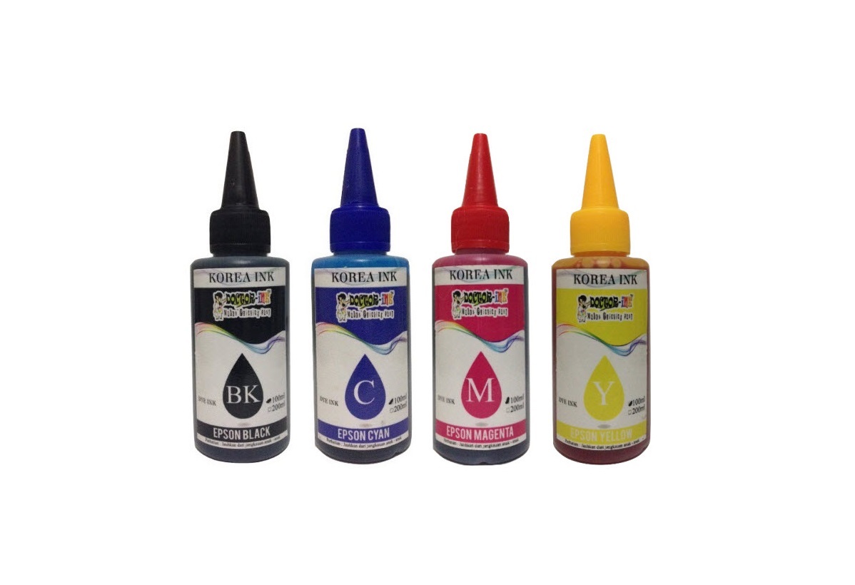 jual refill tinta printer dye epson 100ml 4warna korea jual refill tinta printer dye epson 100ml 4warna korea