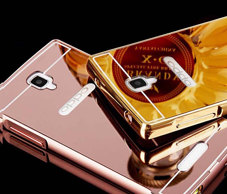 Jual Metal Bumper Slide Mirror Hard Back Case Cover Casing Oppo Neo 3 - Grace Acc
