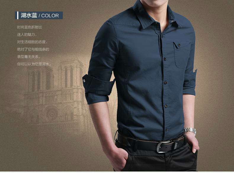Jual Kemeja Pria lengan panjang miller Biru navy Baju formal Slimfit XL - Eins Style Fashions