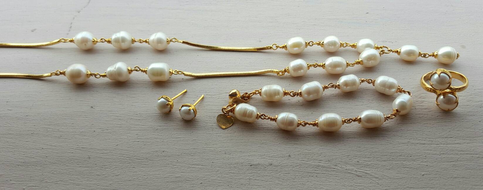 Jual Set Perhiasan Mutiara Air Tawar Ikat Lapis Emas 24k jual set perhiasan mutiara air tawar ikat lapis emas 24k