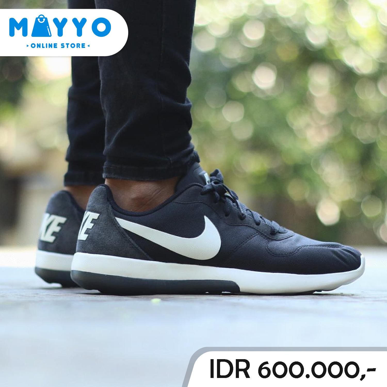 jual sepatu nike md runner 2 lw black white original jual sepatu nike md runner 2 lw black white original