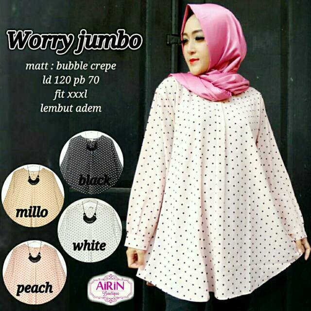 jual baju murah blouse wory jumbo bahan buble crepe jual baju murah blouse wory jumbo bahan buble crepe