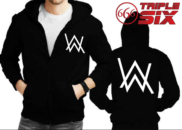 jual jaket hoodie dj zipper alan walker hitam six jual jaket hoodie dj zipper alan walker hitam six