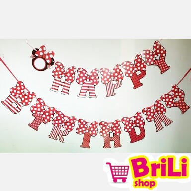 jual bunting flag mickey minnie banner ultah happy jual bunting flag mickey minnie banner ultah happy