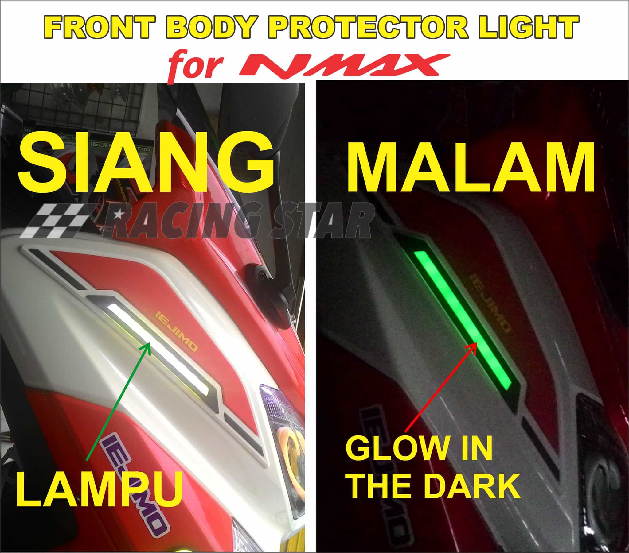 Jual Front Body Protector Light Nmax Aksesoris Nmax Lampu Led