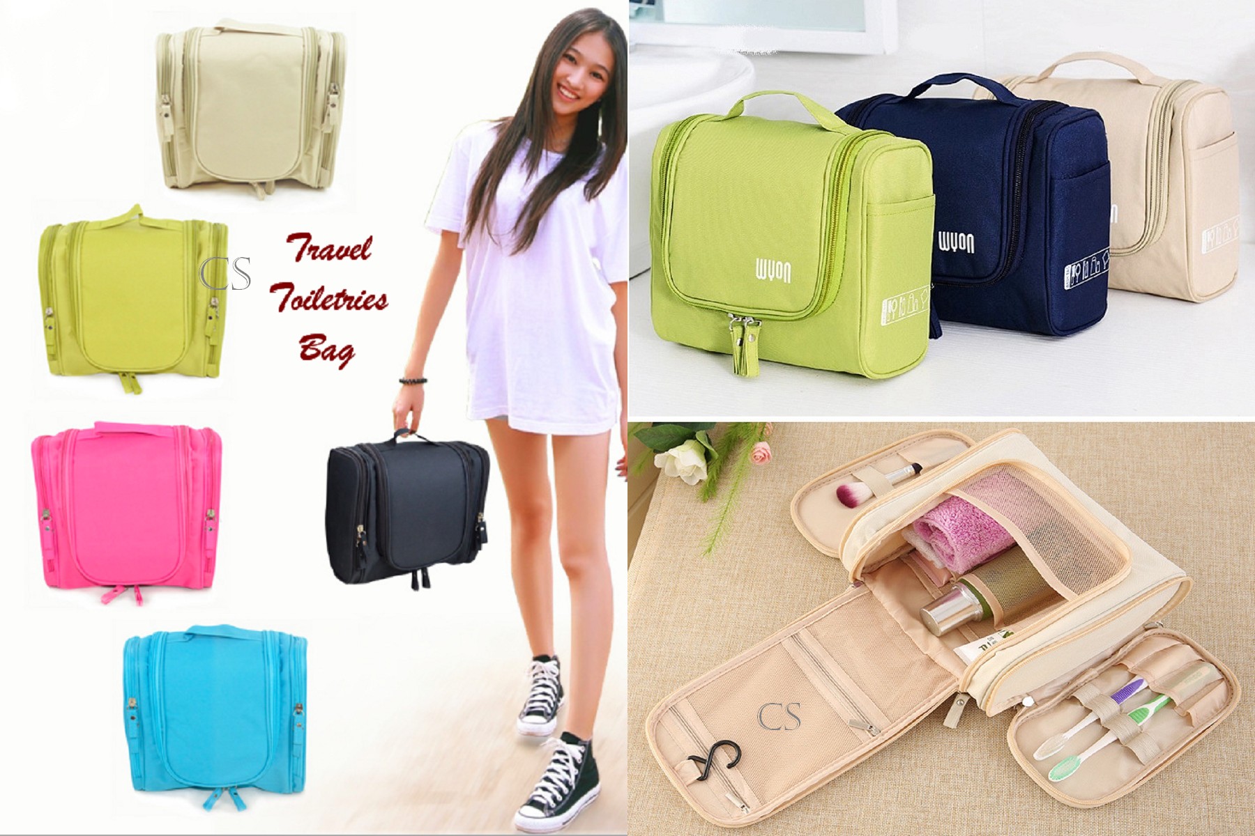 ... Jual Travel Toiletries Bag Tas untuk tempat kosmetik & perlengkapan mandi riiyanshop Tokopedia