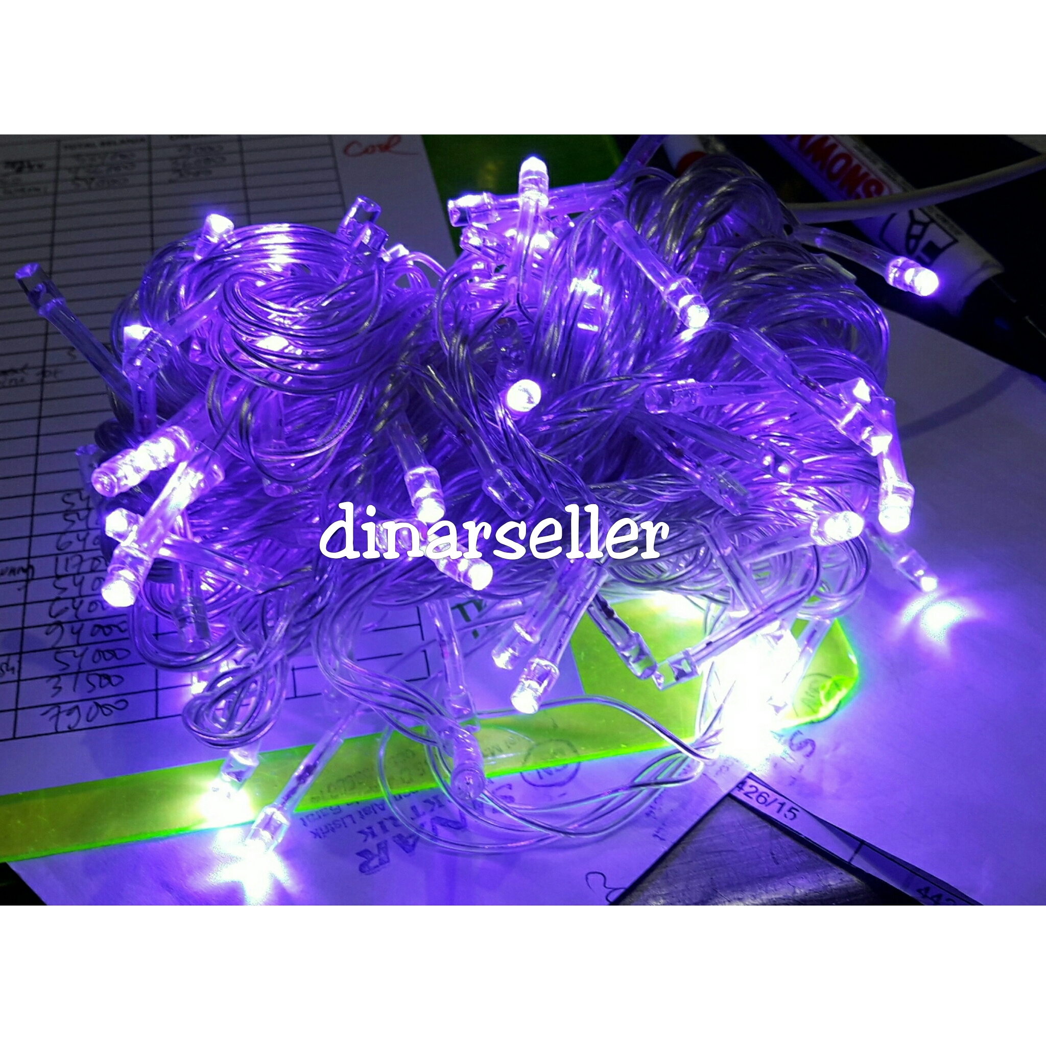 Jual LED TWINKLE / DEKORASI / TUMBLR LAMP / LAMPU HIAS NATAL WARNA UNGU - Dinarseller