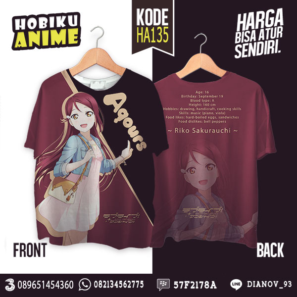 jual kaos riko sakurauchi aqours live jual kaos riko sakurauchi aqours live
