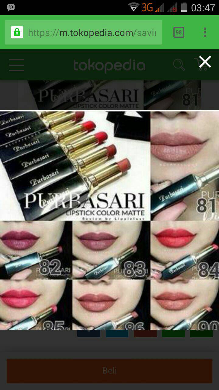 Lipstik Purbasari Color Matte Diskon