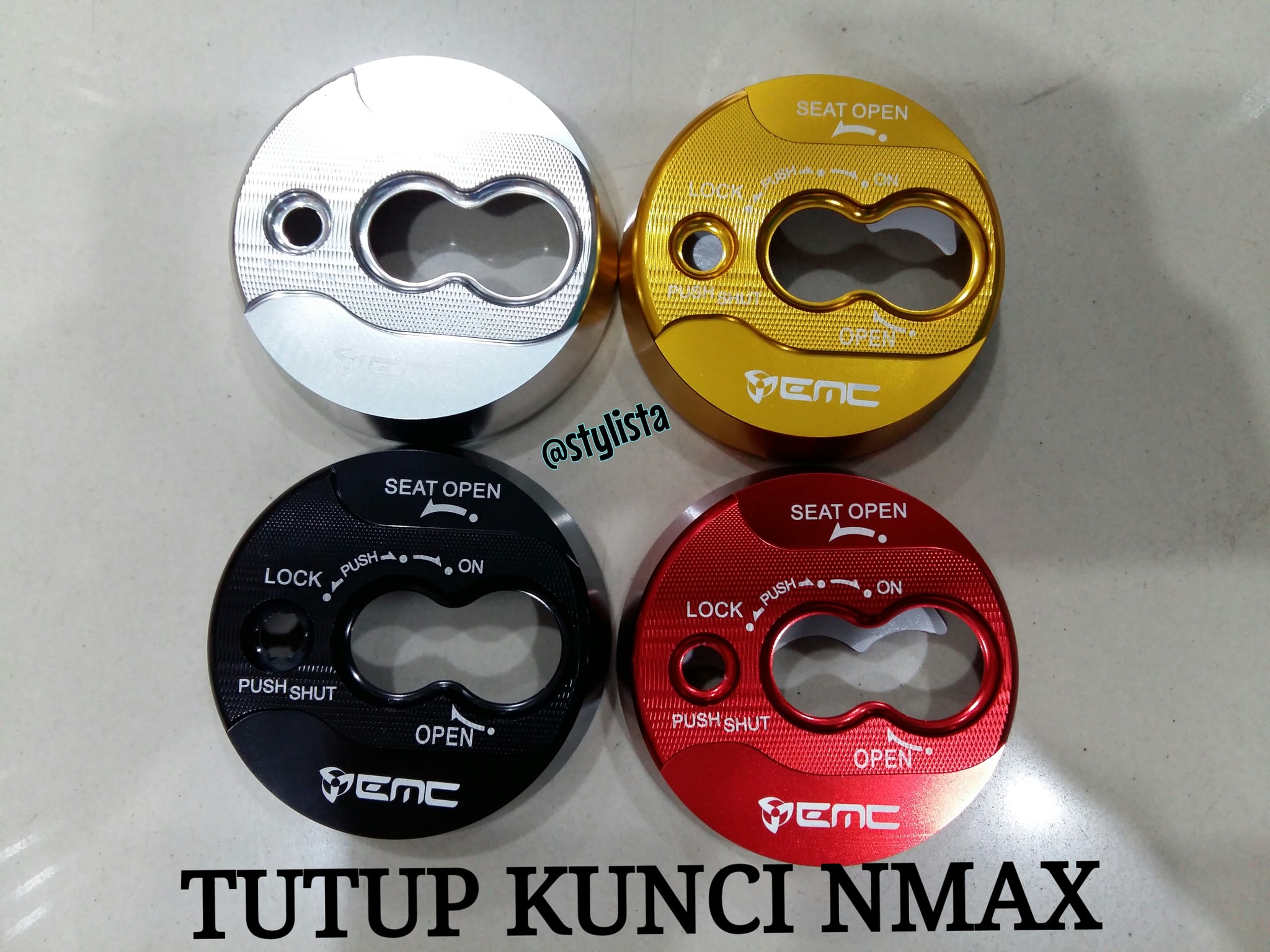 Jual Tutup Cover Kunci NMAX Full CNC Anti Karat Model BIKERS