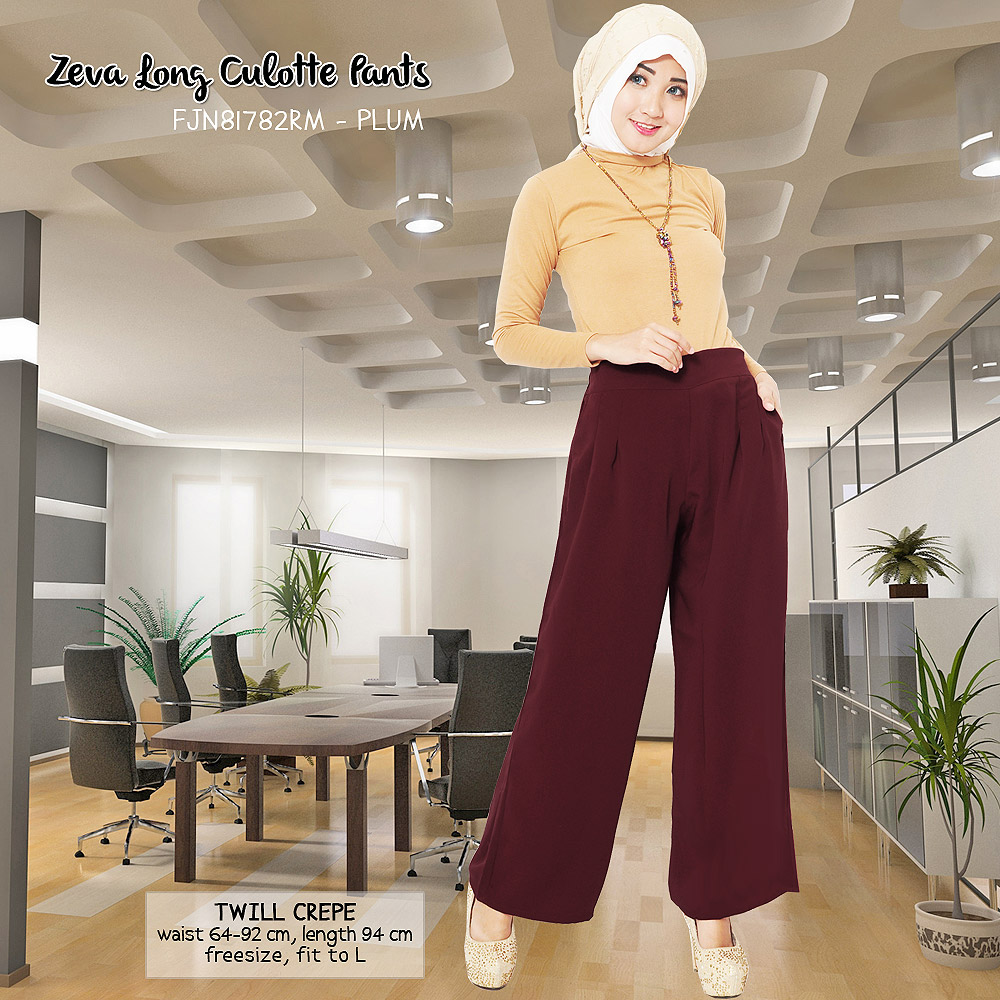 jual culotte celana panjang kulot twill crepe remi house jual culotte celana panjang kulot twill crepe remi house