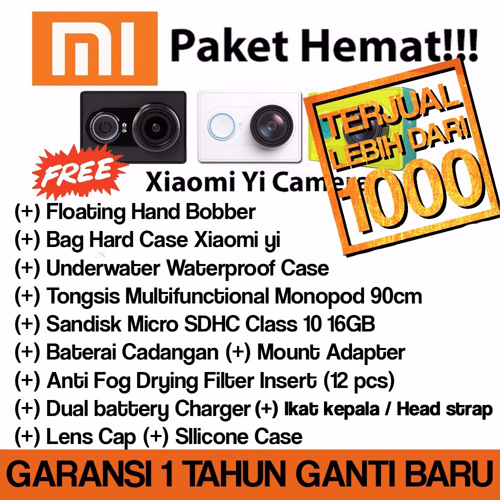 jual xiaomi yi paket hemat garansi 1 bulan free jual xiaomi yi paket hemat garansi 1 bulan free