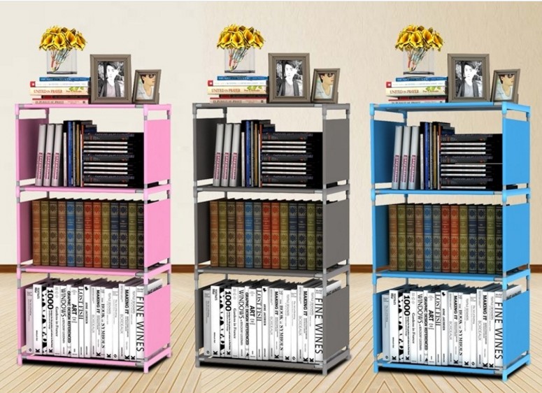 Rak Portable Serbaguna 4 Susun Bongkar Pasang Penyimpanan Furniture
