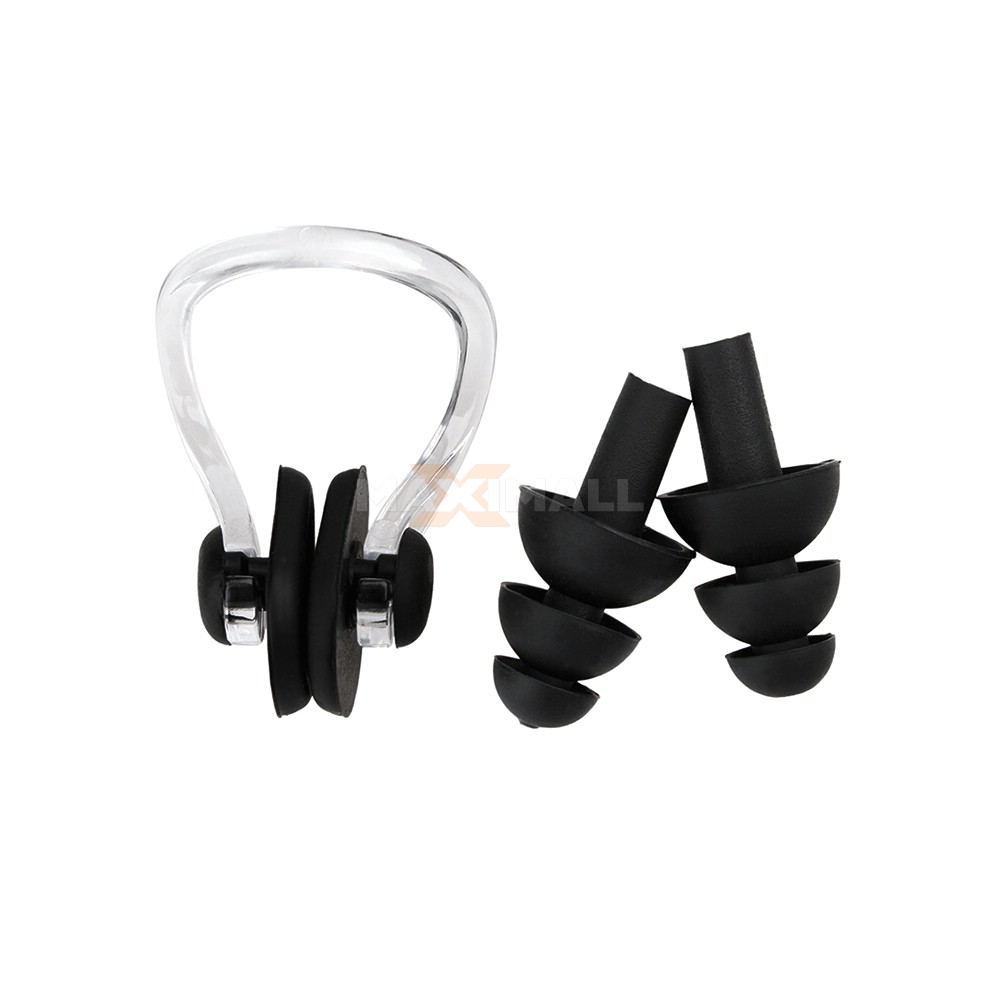 Swimming Ear Plugs + Nose Clip/ Penyumbat Telinga Hidung untuk Renang