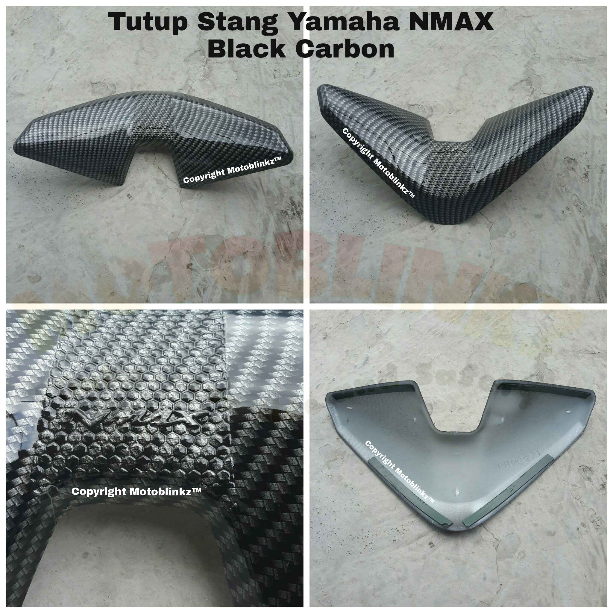 Jual NEMO Tutup Stang Yamaha NMAX Black Carbon MOTOBLINKZ